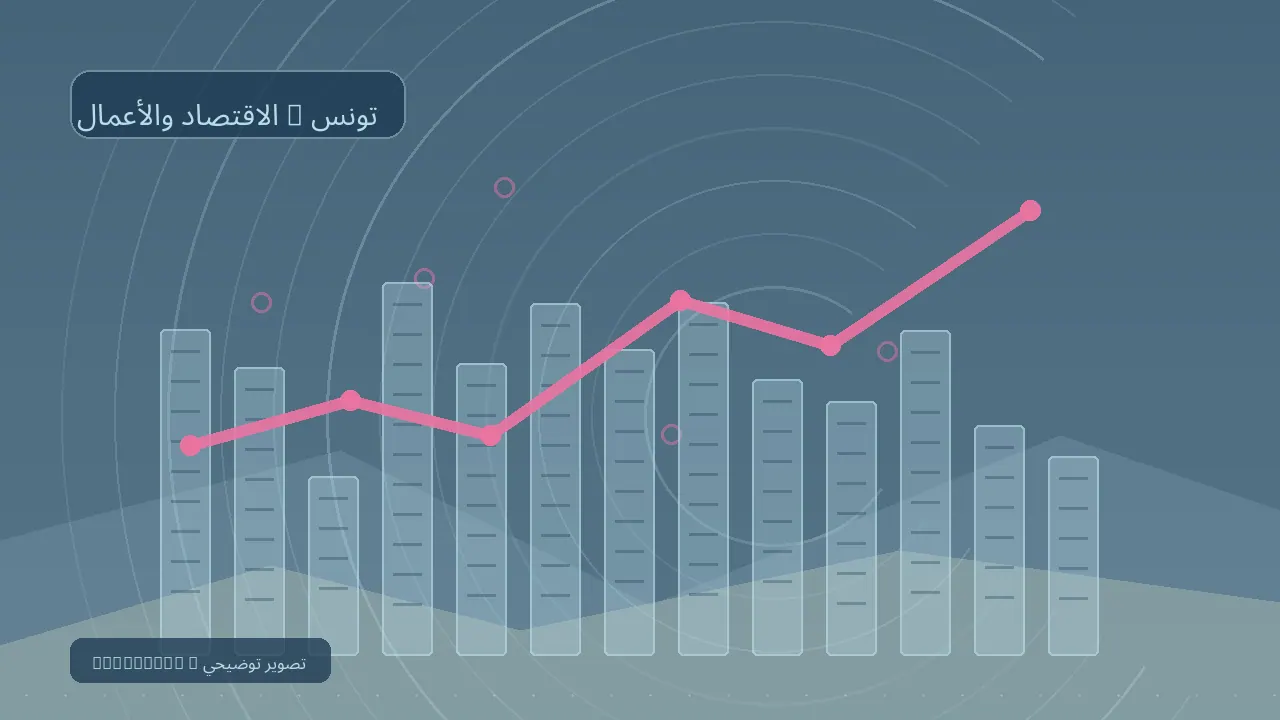 الاقتصاد والأعمال / تونس — رسم تحريري توضيحي غير فوتوغرافي
